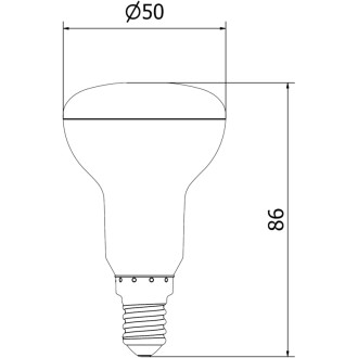 Mexen Nova 6x LED žiarovka E14, R50, 4,5W, studená - 6500K, 470 lm - L103-E14-0565-01x06