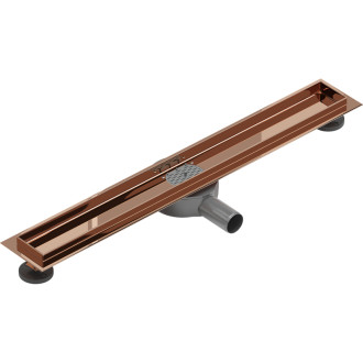 Mexen Flat 360 ° otočné telo lineárneho odtoku 60 cm, ružové zlato - 1640060