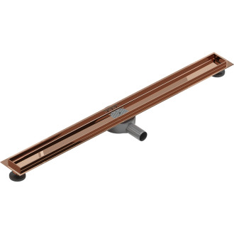 Mexen Flat lineárny otočný odtok 360 ° 80 cm, ružové zlato - 1640090