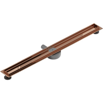 Mexen Flat lineárny otočný odtok 360 ° 80 cm, ružové zlato - 1640090
