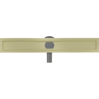 Teleso Mexen Flat 360° pre lineárny odtok, otočné, 60 cm, kartáčované zlato - 1A40060