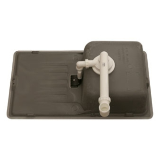Blanco FAVOS Mini 518184 drez s odkvapom, obojstranný aluminium drez vstavaný
