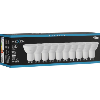 Mexen Nova 10x LED žiarovka GU10, 9W, neutrálna - 4000K, 945 lm - L108-GU10-0940-01x10
