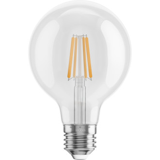 Mexen Vintis 6x LED žiarovka s vláknom E27, G80, 6W, teplá - 2700K, 720 lm, číra - L155-E27-0627-00x06