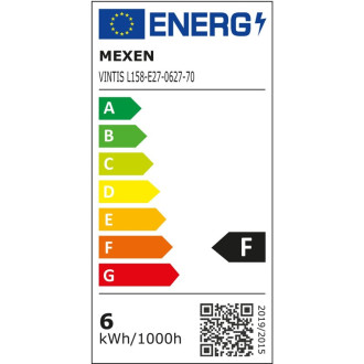 Mexen Vintis 10x LED žiarovka s vláknom E27, G125, 6W, teplá - 2700K, 510 lm, dymová - L158-E27-0627-70x10