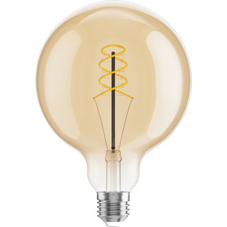 Mexen Vintis 6x LED špirálová žiarovka E27, G125, 6W, teplá - 2200K, 530 lm, jantárová - L168-E27-0622-50x06