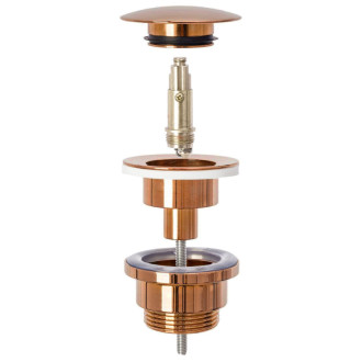 Sifon Rea včetně univerzální zátky Click-Clack Copper