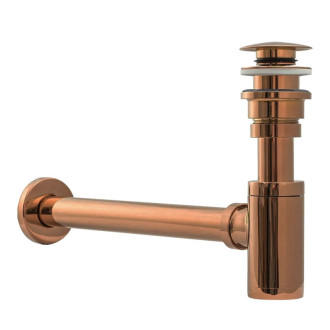 Sifon Rea včetně univerzální zátky Click-Clack Copper