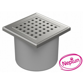 Podlahová vpusť priama D110, NEPTUN, mriežka GATE
