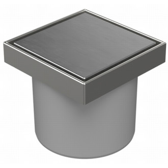 Podlahová vpusť přímá D110, nerez rámeček, mřížka STEEL S 394
