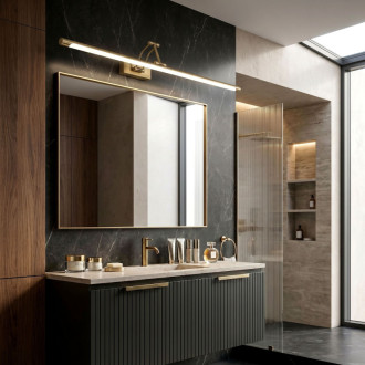 Kúpeľňové nástenné LED svietidlo SWE024-1W 80cm Brush Gold