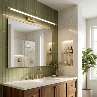 Kúpeľňové nástenné LED svietidlo SWE024-1W 80cm Brush Gold