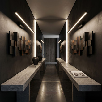 Kúpeľňové nástenné LED svietidlo APP1868-1W 80 cm Black