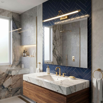 Kúpeľňové nástenné LED svietidlo SWE023-1W 60cm Brush Gold