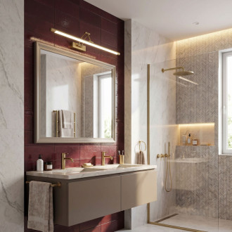 Kúpeľňové nástenné LED svietidlo SWE023-1W 60cm Brush Gold