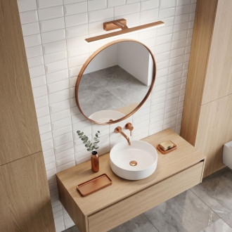 Kúpeľňové nástenné LED svietidlo SWE013-1W 43cm BRUSH COPPER