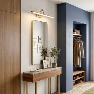 Kúpeľňové nástenné LED svietidlo SWE022-1W 42cm Brush Gold