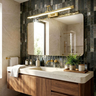 Kúpeľňové nástenné LED svietidlo SWE021-1W 80cm Gold