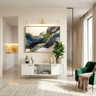 Kúpeľňové nástenné LED svietidlo SWE021-1W 80cm Gold