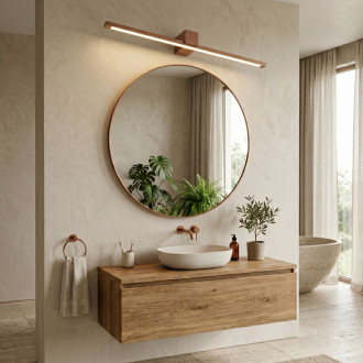 Kúpeľňové nástenné LED svietidlo SWE054-1W 80 cm COPPER BRUSH
