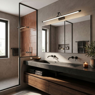Kúpeľňové nástenné LED svietidlo SWE027-1W 80cm Black