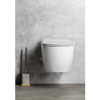 SENTIMENTI CLEANWASH závesná WC misa, integrovaný ventil a bidet. spŕška, Rimless, 36x51cm, biela
