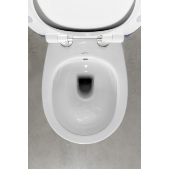 SENTIMENTI CLEANWASH závesná WC misa, integrovaný ventil a bidet. spŕška, Rimless, 36x51cm, biela