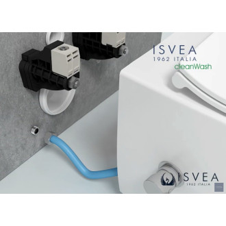 SENTIMENTI CLEANWASH závesná WC misa, integrovaný ventil a bidet. spŕška, Rimless, 36x51cm, biela