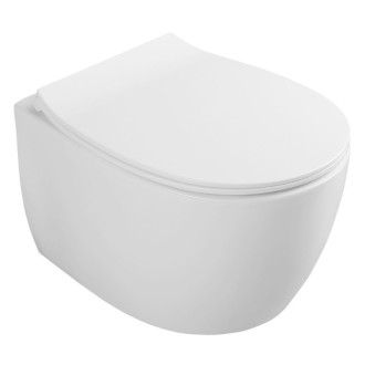 SENTIMENTI závesná WC misa, Rimless, 36x51cm, biela