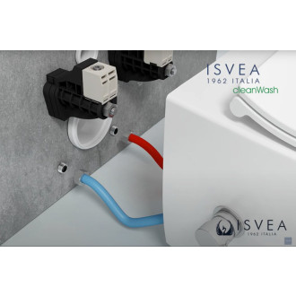 INFINITY CLEANWASH závesná WC misa, integrovaná batéria a bidet. spŕška, Rimless, 36,5x53cm, biela