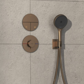 Sprchová batéria Hansgrohe ShowerSelect Comfort S bez podomietkového telesa kartáčovaný bronz 15559140