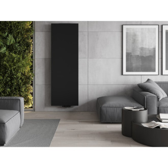 Oceľové doskové vykurovacie teleso Mexen Flat VS20S 1600 x 400 mm, spodné stredové pripojenie, 794 W, čierne - W6VS20S-160-040-70