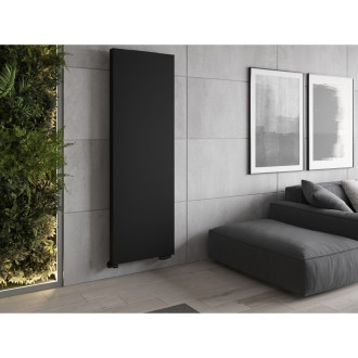 Oceľové doskové vykurovacie teleso Mexen Flat VS20S 1600 x 400 mm, spodné stredové pripojenie, 794 W, čierne - W6VS20S-160-040-70