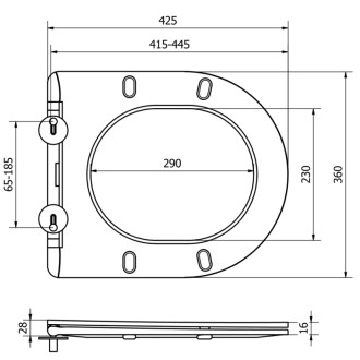 WC sedátko Mexen slim s tlmeným dovieraním, duroplast, biela matná - 39740001