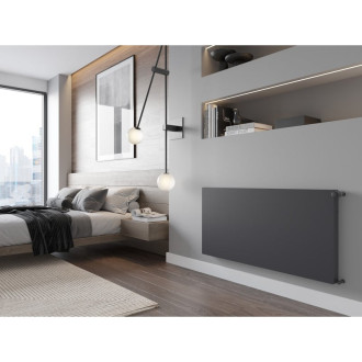 Doskový radiátor Mexen Flat CF11 400 x 700 mm, bočné pripojenie, 389 W, antracit - W411F-040-070-66