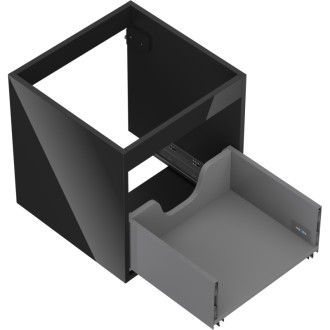 Korpus umývadlovej skrinky Mexen Box-A 45 cm, 1 zásuvka, čierny lesk - 91AX0-0450-470-1-70
