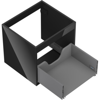 Korpus umývadlovej skrinky Mexen Box-A 50 cm, 1 zásuvka, čierny lesk - 91AX0-0500-470-1-70