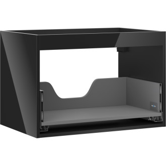 Korpus umývadlovej skrinky Mexen Box-A 70 cm, 1 zásuvka, čierny lesk - 91AX0-0700-470-1-70