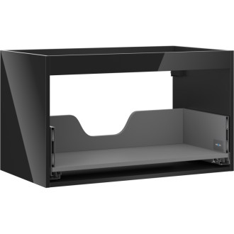 Korpus umývadlovej skrinky Mexen Box-A 80 cm, 1 zásuvka, čierny lesk - 91AX0-0800-470-1-70
