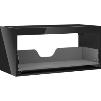 Korpus umývadlovej skrinky Mexen Box-A 100 cm, 1 zásuvka, čierny lesk - 91AX0-1000-470-1-70