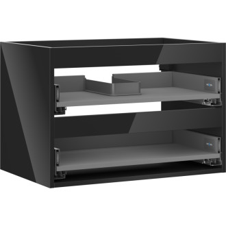 Korpus umývadlovej skrinky Mexen Box-A 70 cm, 2 zásuvky, čierny lesk - 91AX0-0700-470-2-70
