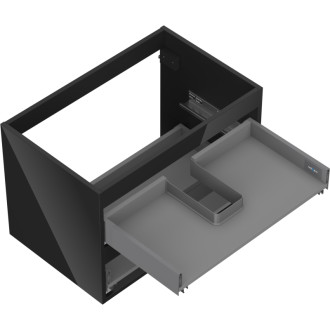 Korpus umývadlovej skrinky Mexen Box-A 70 cm, 2 zásuvky, čierny lesk - 91AX0-0700-470-2-70