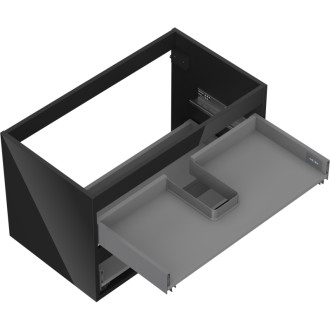 Korpus umývadlovej skrinky Mexen Box-A 80 cm, 2 zásuvky, čierny lesk - 91AX0-0800-470-2-70