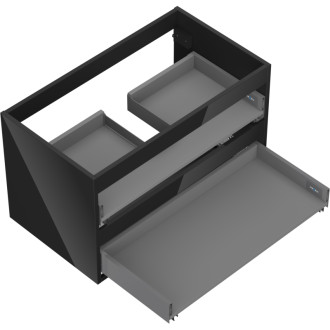 Korpus umývadlovej skrinky Mexen Box-A 80 cm, 2 zásuvky, čierny lesk - 91AX0-0800-470-2-70