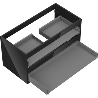 Korpus umývadlovej skrinky Mexen Box-A 90 cm, 2 zásuvky, čierny lesk - 91AX0-0900-470-2-70
