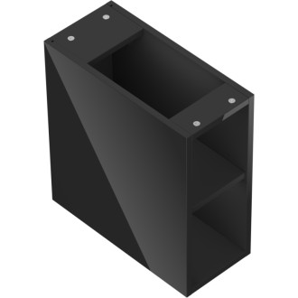 Mexen Box-A otvorená skrinka s policou 20 cm, čierny lesk - 91AX2-0200-470-0-70
