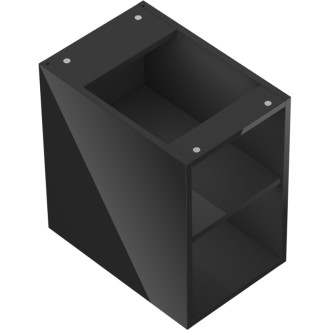 Mexen Box-A otvorená skrinka s policou 30 cm, čierny lesk - 91AX2-0300-470-0-70