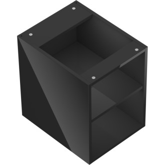 Mexen Box-A otvorená skrinka s policou 35 cm, čierny lesk - 91AX2-0350-470-0-70