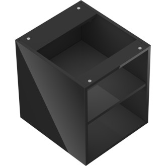Mexen Box-A otvorená skrinka s policou 40 cm, čierny lesk - 91AX2-0400-470-0-70