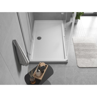 Mexen Flow úzka obdĺžniková sprchová vanička 150 x 70 cm, biely lesk - 46R107015